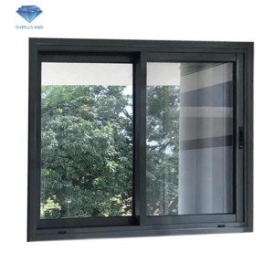 Customized aluminum windows and doors factory double tempered glass sliding window