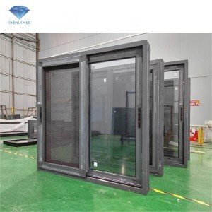 NFRC American standard double tempered glass aluminum casement window with fixed panel for home