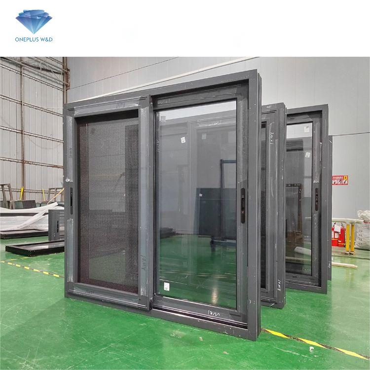NFRC American standard double tempered glass aluminum casement window with fixed panel for home