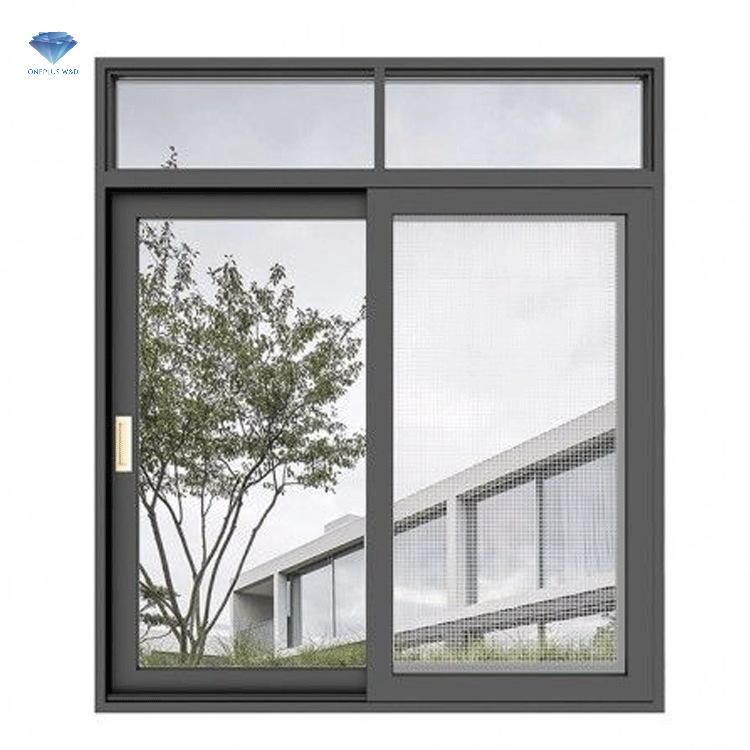 Finestra scorrevole in alluminio con doppio vetro Windows standard americano NFRC di vendita calda per la casa