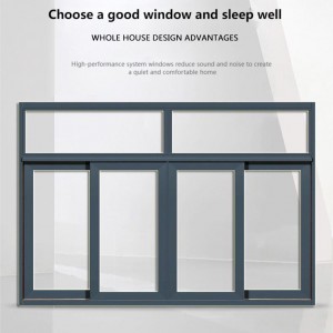 Customized aluminum windows and doors factory double tempered glass sliding window
