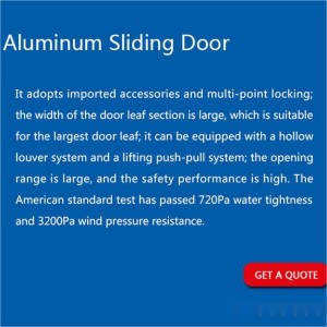150 Series American hot sale waterproof exterior aluminum glass bifold patio sliding door