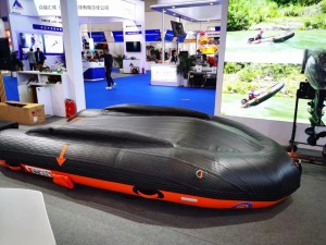 inflatable rescue boat with roll-up floor and fast inflation system