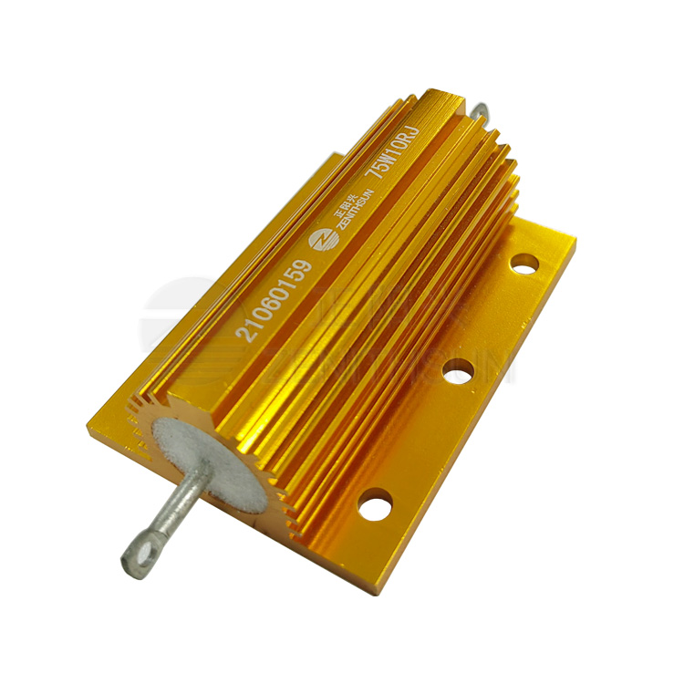 75W High Power Gold Aluminum Housed Braking Resistor Wirewound Led Load