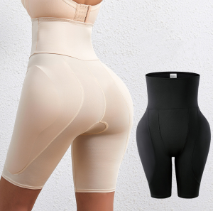 Shapewear shorts Factory manufacturer spandex high waist butt lifter sponge slimming tummy control butt pads shaper for women