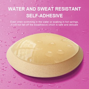 Bra cup hot sales waterproof more sticky single-sided adhesive push up abalone shape removable bra pad inserts foam to bikini