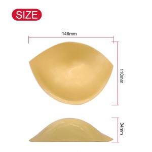 Bra pad inserter hot sales more sticky reusable inserts soft double-sided adhesive dumpling shape bra pad for push up breasts