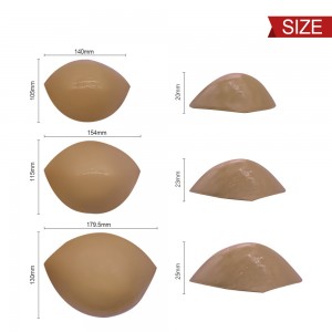 Bra pads wholesale washable more sticky reusable soft single-sided seft adhesive wax gourd shape bra pad inserter for women