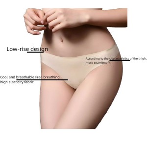 Hipsters custom logo no show spandex cotton crotch plus size low-rise bulk T-back sexy seamless panties thongs for women pack