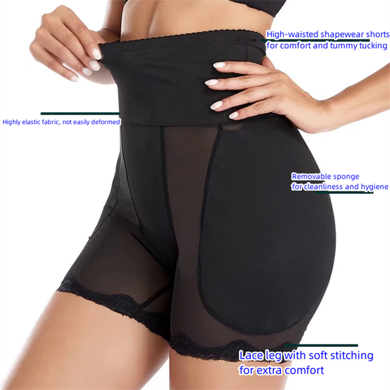 Women Butt Lifter Removable Padded Hip Enhancer Shapewear High Waist Thigh  Slimmer Seamless Body Shaper Pad Panties