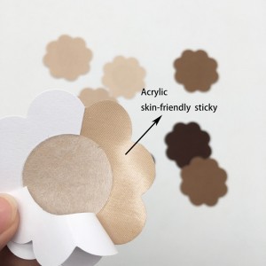 Nipple stickers petal shape disposable seamless satin nipple cover