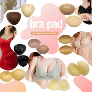 Bra cup pad hot sales soft washable self adhesive sponge push up single double sided sticky inserts bra pad for swimming
