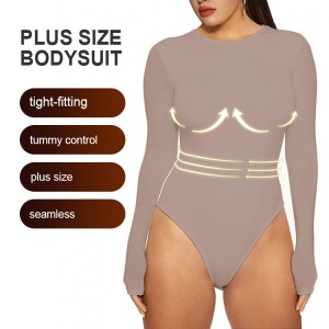 Plus Size Thong Body Shaper Tummy Control Thong Shapewear Bodysuit 