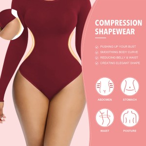 Plus Size Thong Body Shaper Tummy Control Thong Shapewear Bodysuit 
