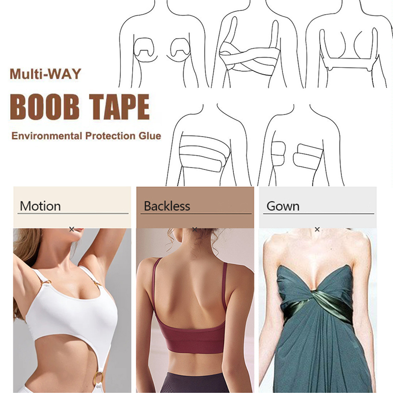 Boob Tape Boobytape DDD Breast Lift, Reusable Nipple Covers, Body Shapewear  Push up, Sticky Bra Backless Strapless