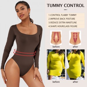 Seamless Shapewear Slimming Strong Compression Long Sleeve Bodysuit