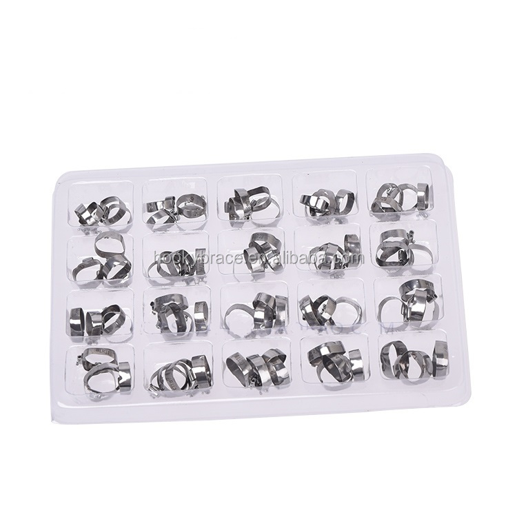 Cheap price Probe Dental - Dental Braces Ortho 1st Molar Bands Kits 16-35# Orthodontic accessories Dental Orthodontic molar bands – Onice detail pictures