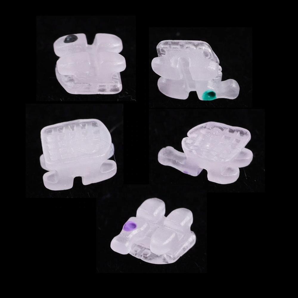 China Cheap price Dental Implant Plate Rich Fibrin Prf Box - ROTH 022 Mesh Base Dental Ceramic Brackets Aesthetic Orthodontic Ceramic Brace   – Onice detail pictures