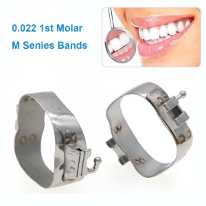 34+#-39#  Pre-Welded Dental Orthodontic Molar Bands With Conv Buccal Tubes And Lingual Sheath