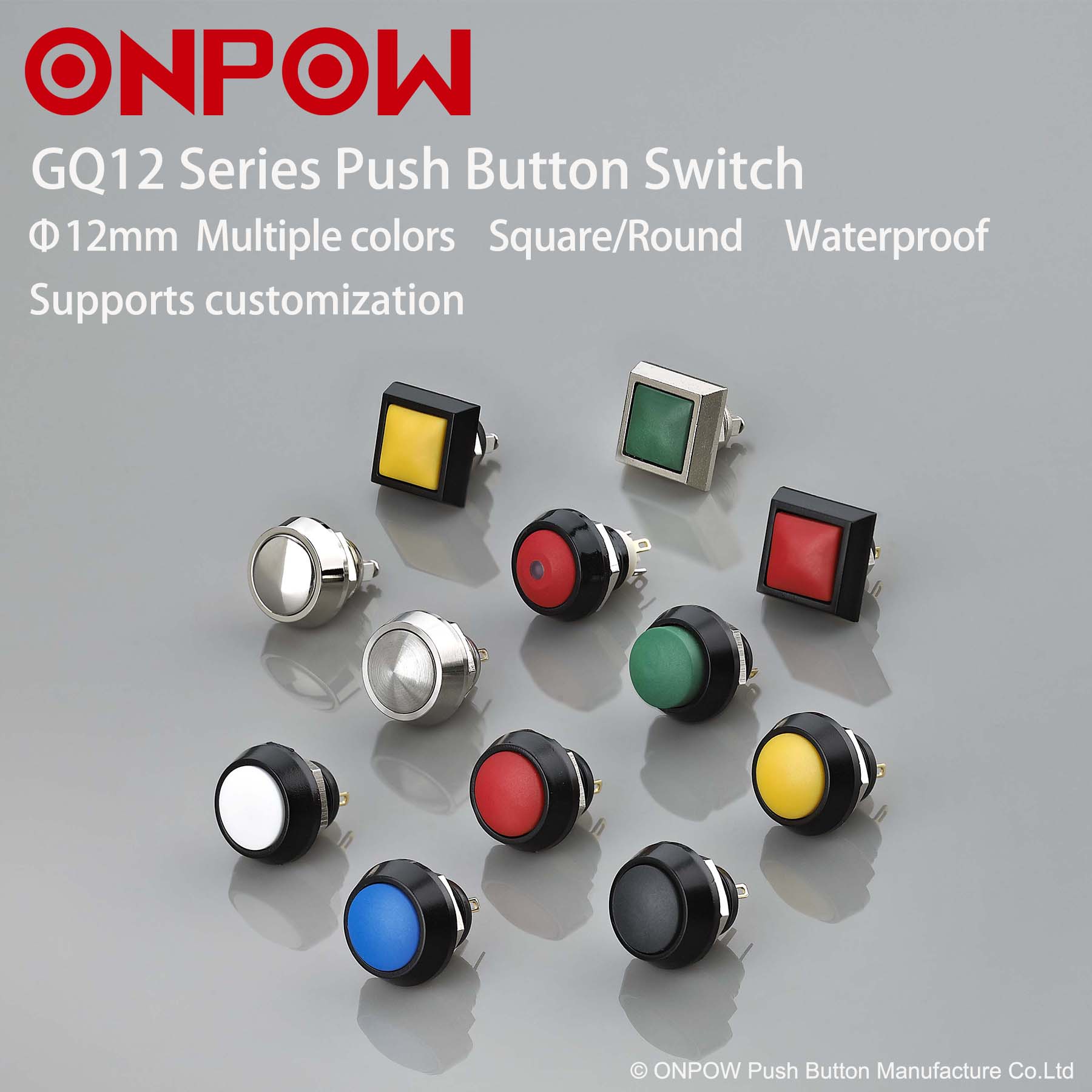 Miniature Panel Mount Metal Push Button Switch Solution – GQ12 Series