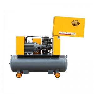 Fixed speed 5 .5kw 7.5hp Portable stable Screw Air Compressor with wheels