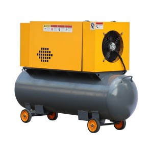 5.5kw 7-12bar 2 in1 Single phase Screw Air Compressor with tank for plastic machinery