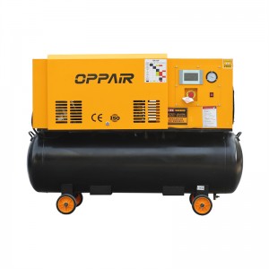 Portable High Voltage 4-in-1 7.5kw 10HP Energy-Saving Air-Cooled Screw Air Compressor