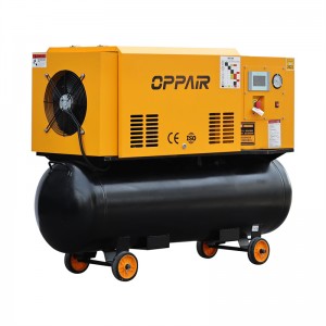 Portable High Voltage 4-in-1 7.5kw 10HP Energy-Saving Air-Cooled Screw Air Compressor
