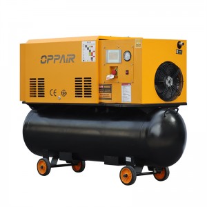 Portable High intentione IV-in-I 7.5kw 10HP Energy-saving Air-Cooled Screw Air Compressor