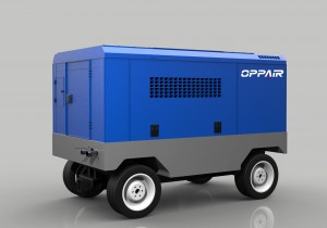 Jeremane Quality diesel mobile air compressor bakeng sa ho cheka rig