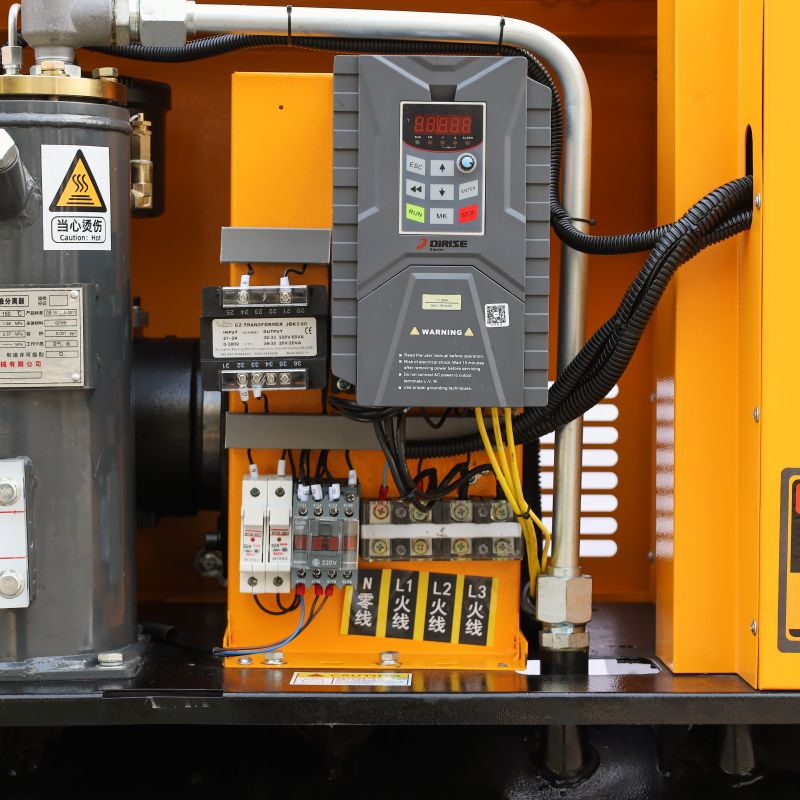 What role does the installation of frequency converters play in air compressors?