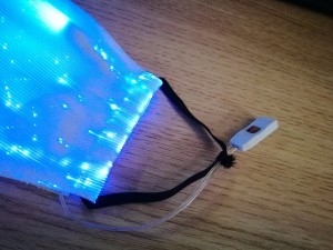 luminous optic fiber mask