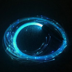 Fashion Rechargeable Colorful Luminous Optic Fiber Led Whip