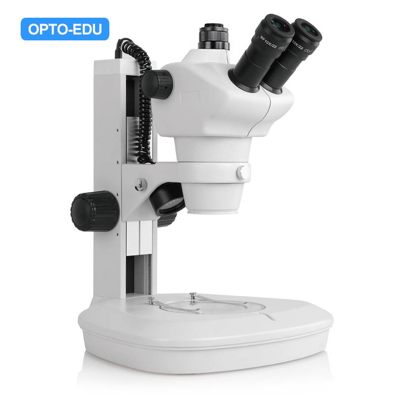 A23.1501-B2 Zoom Stereo Microscope, 0.8~5x, Binocular, Fan Stand 