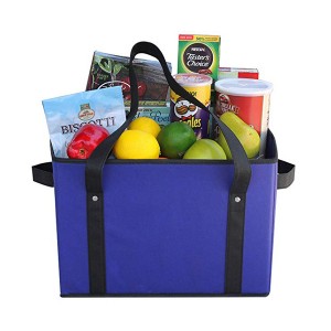 Deluxe Collapsible Reusable Shopping Box Grocery Bag Set Storage Boxes Bins Cubes with Reinforced Bottom