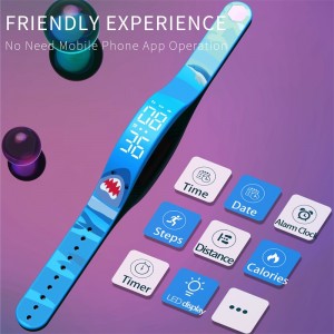 LED Bracelet Wristband 3D pedometer