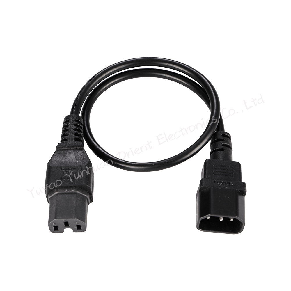 IEC C14 to IEC 60320 C15 Power Cable for Laptop Notebook
