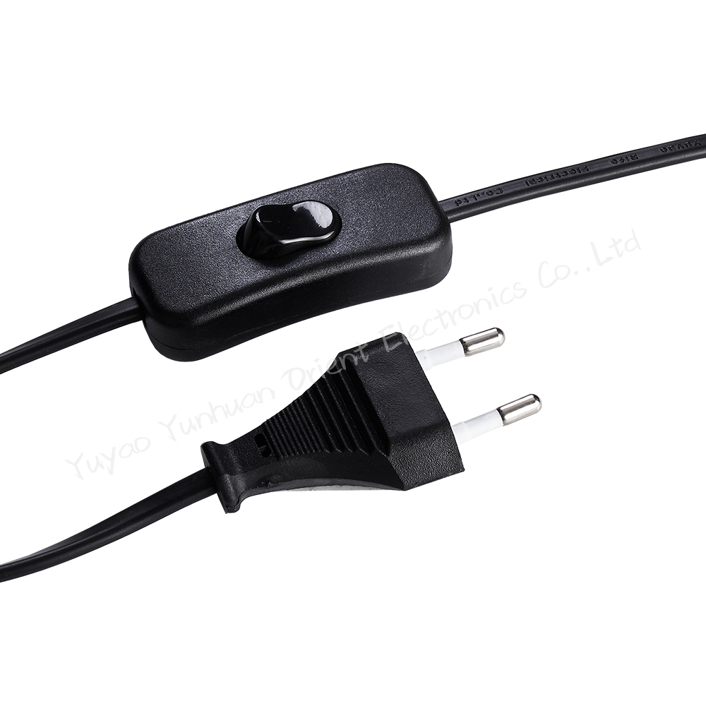 EU Lamp Power Cord With On Off Switch