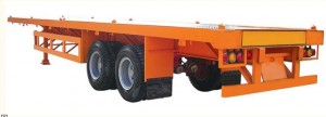 2 Axle Flat Bed Container Trailer