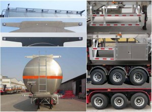 40,000 L Aluminum Fuel Tank Semi-trailer