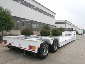 Detachable Gooseneck Lowboy Semitrailer 80 Ton loading
