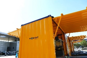 A new containerized vehicle inspection station launched at Beijing