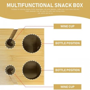 Bamboo Couch Bar Snack Box Sofa Drink Holder