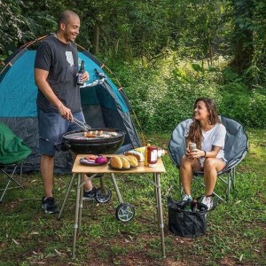 Camping Picnic Table with Adjustable Aluminum Legs