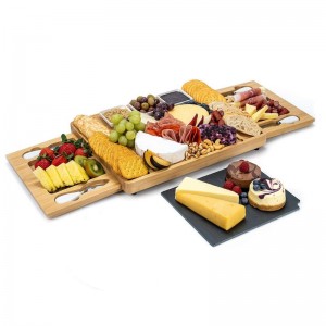 Premium Bamboo Wood Charcuterie Board with Knives Sets