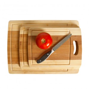 Bamboo Cutting Board with Juice Groove Set of 3