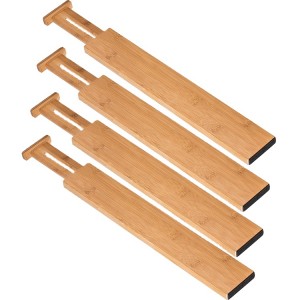 Adjustable Bamboo Drawer Dividers Organizers for Clothes Bedroom