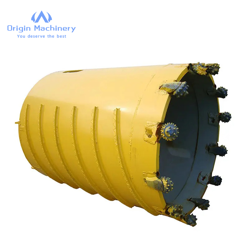 Core Barrels With Roller With Replaceable Blocks With Round Shank Chisel For Rotary Drilling Rig