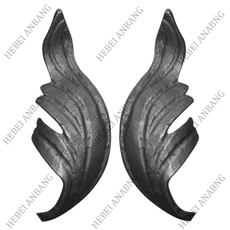 WHOLESALE WROUGHT IRON LEAVES/DECORATIVE CAST STEEL LEAVES AND FLOWER /CODE：4349