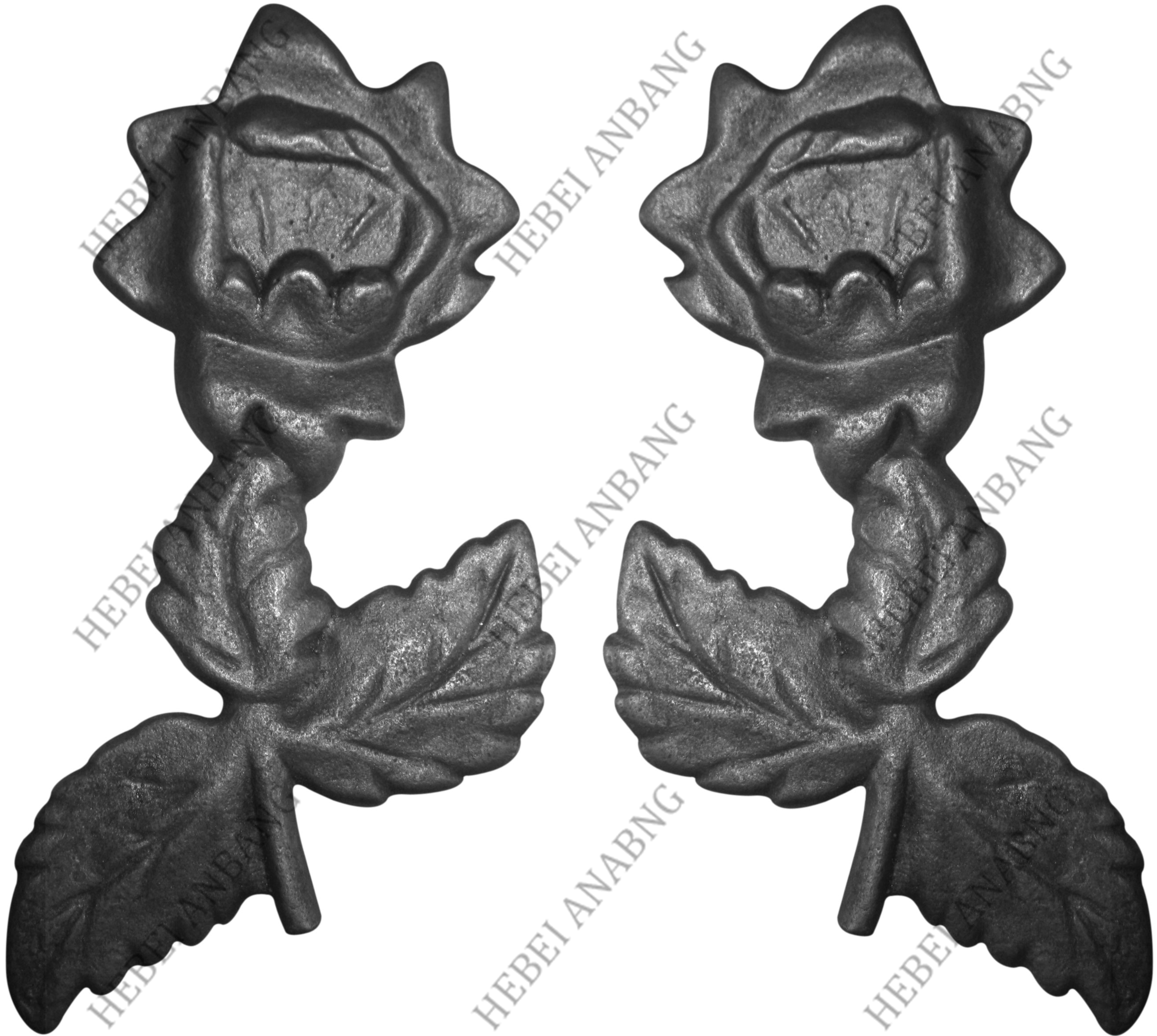 WHOLESALE WROUGHT IRON LEAVES/DECORATIVE CAST STEEL LEAVES AND FLOWER /CODE：4380